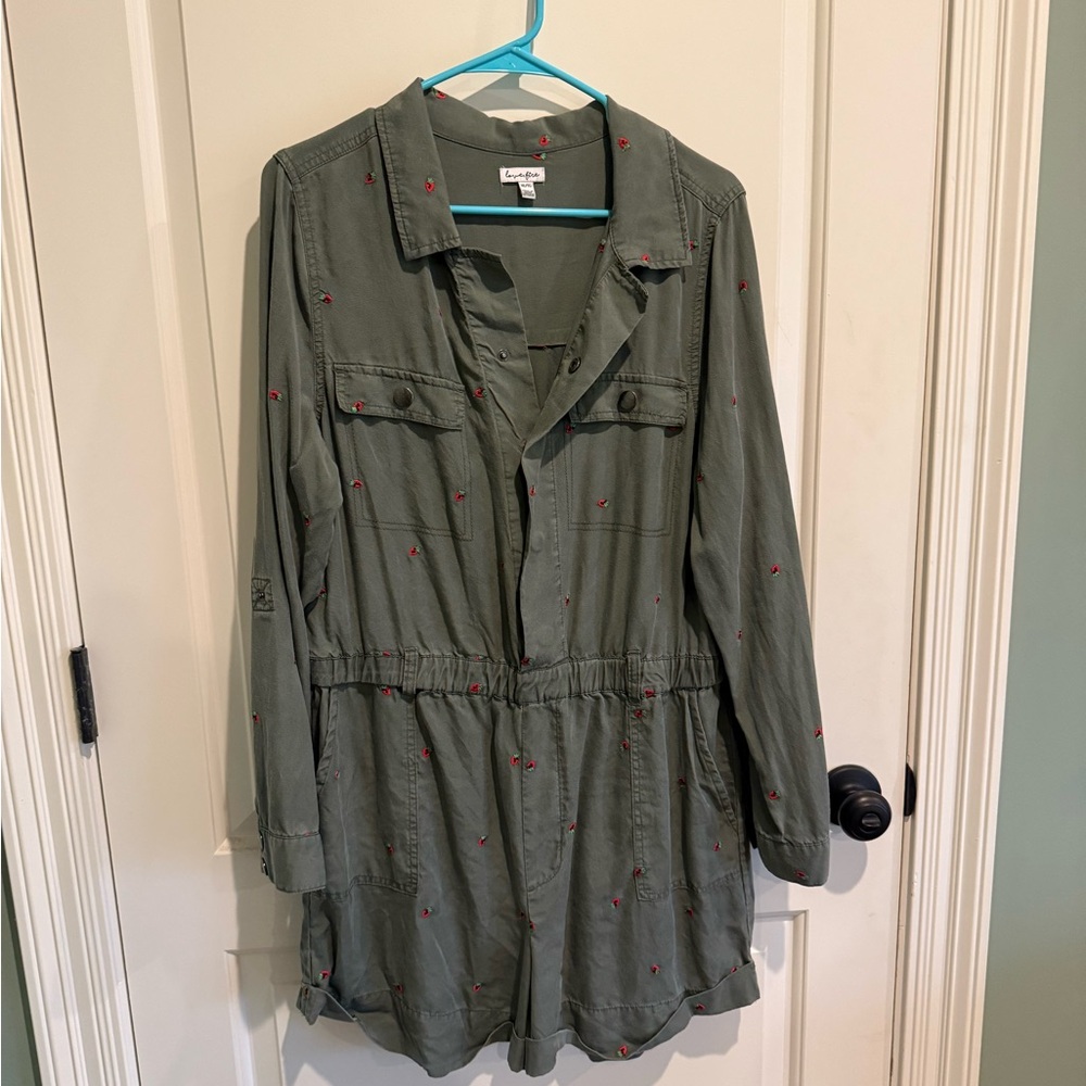Green Utility Romper